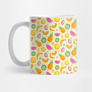 Hand Drawn Tropical Fruit Pattern Mug